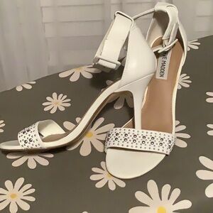 Steve Madden White Heeled Sandals